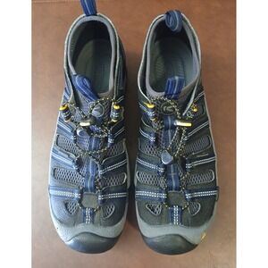 KEEN Water Hiking Shoes Women's Sz 9.5 Gray Blue Bungee‎ Contour Arch Mesh #1240